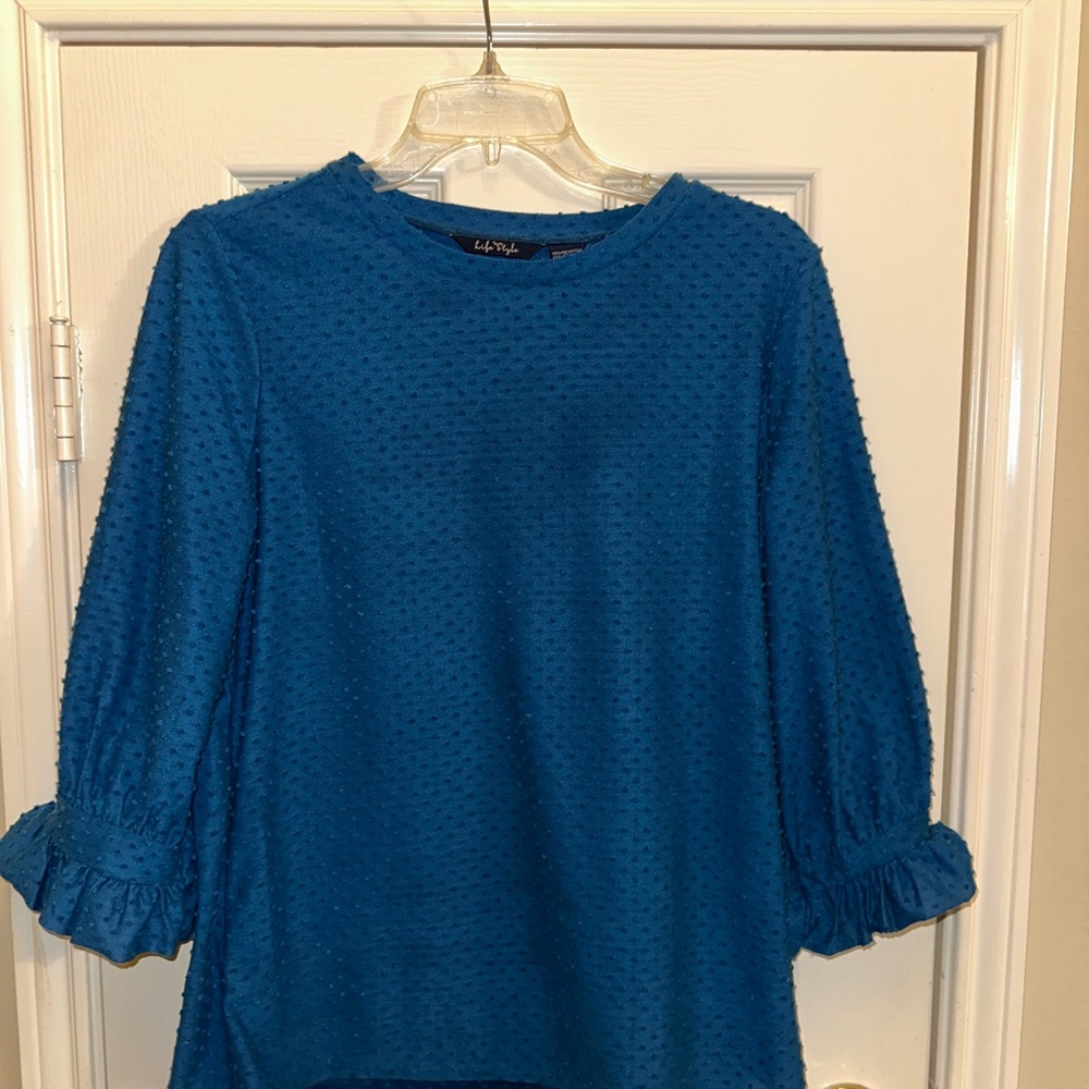 Elegant Blue Blouse by Life Style